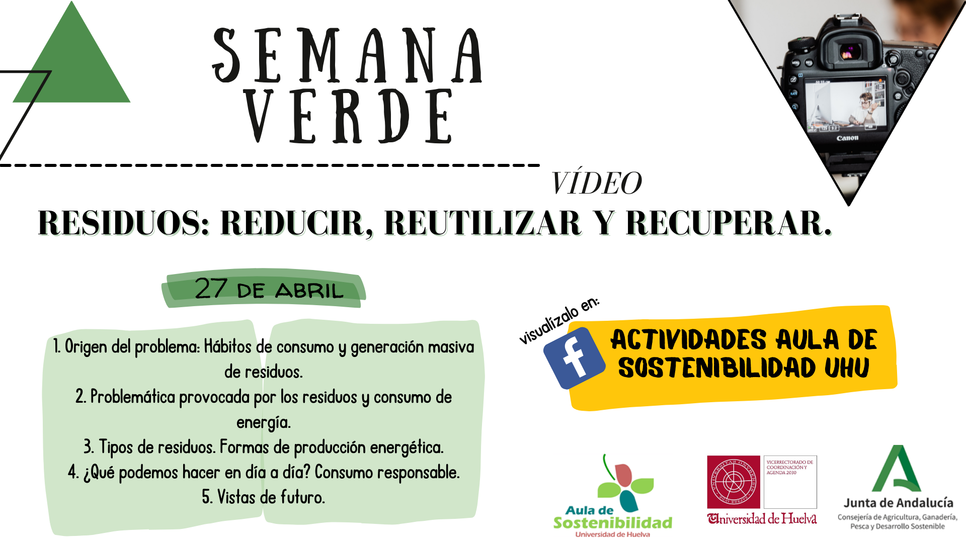 Vídeo-sesión. Residuos: reducir, reutilizar, reciclar y recuperar