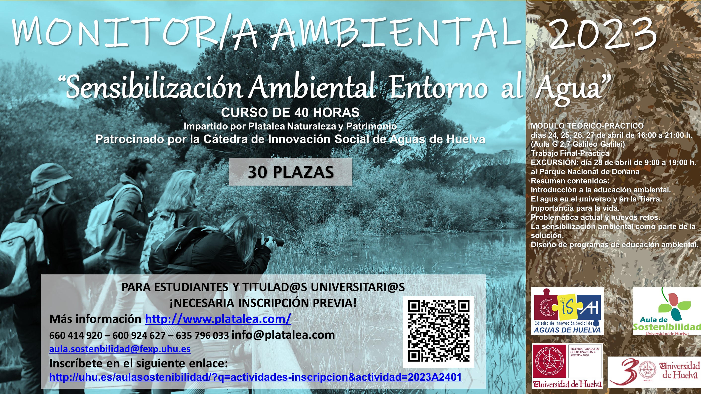 Curso de Monitor Ambiental 2023. Sensibilización Ambiental Entorno al Agua