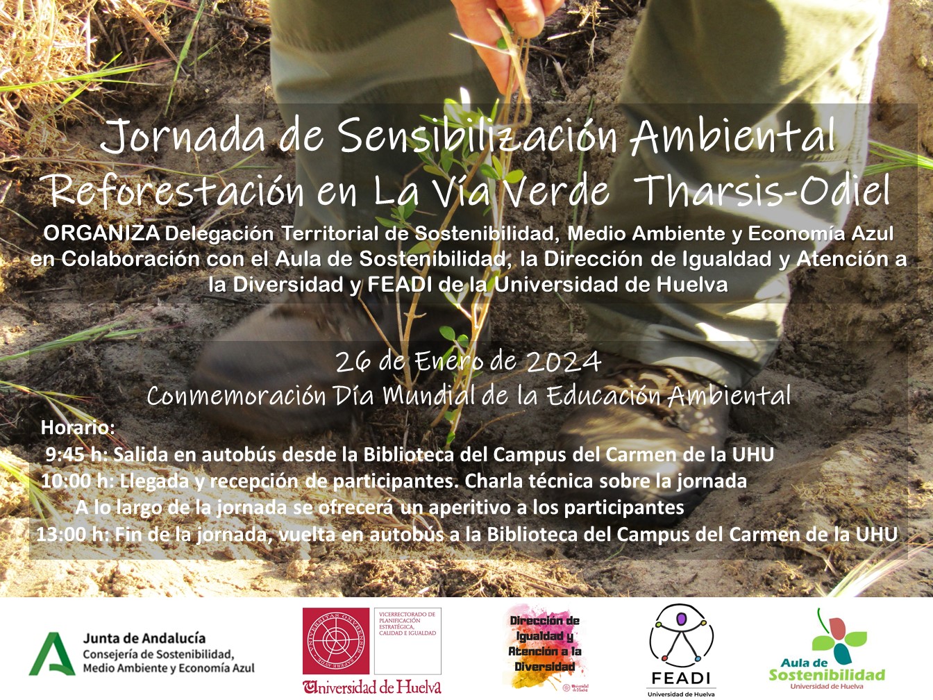 Jornada de Sensibilización Ambiental Reforestación Vía Verde Tharsis Odiel