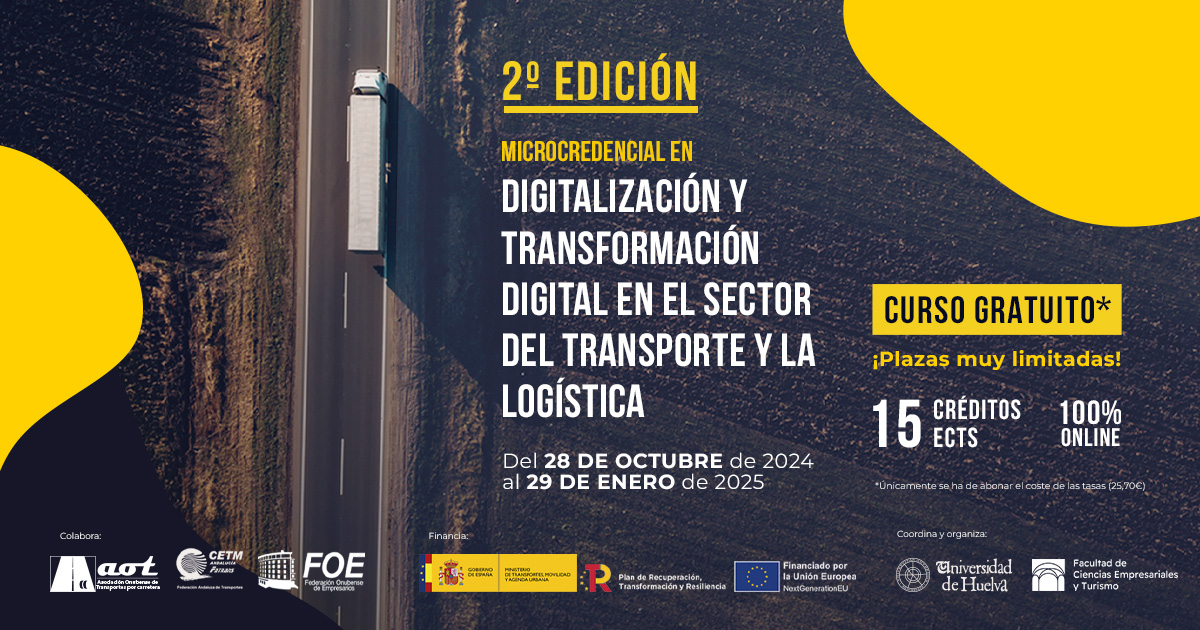 Abierta la segunda edición de la microcredencial en digitalización y transformación digital en el sector del transporte y la logística