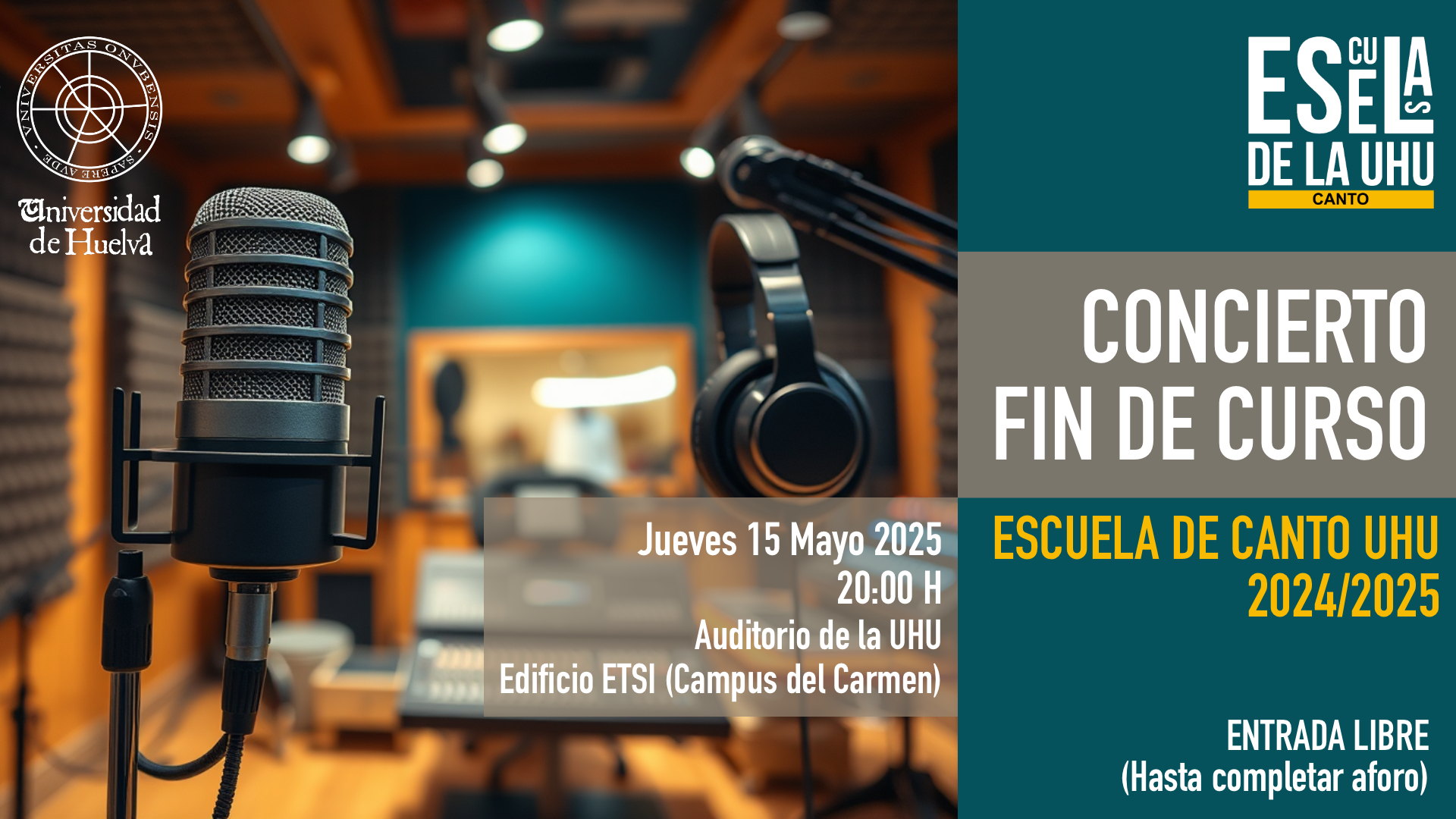 Cartel Concierto canto