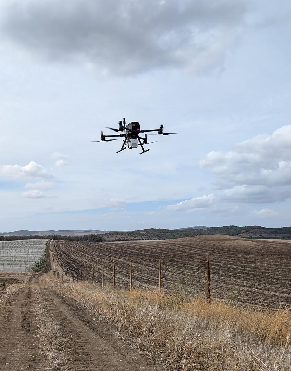 Drone Matrice 300 con el sensor LiDAR.