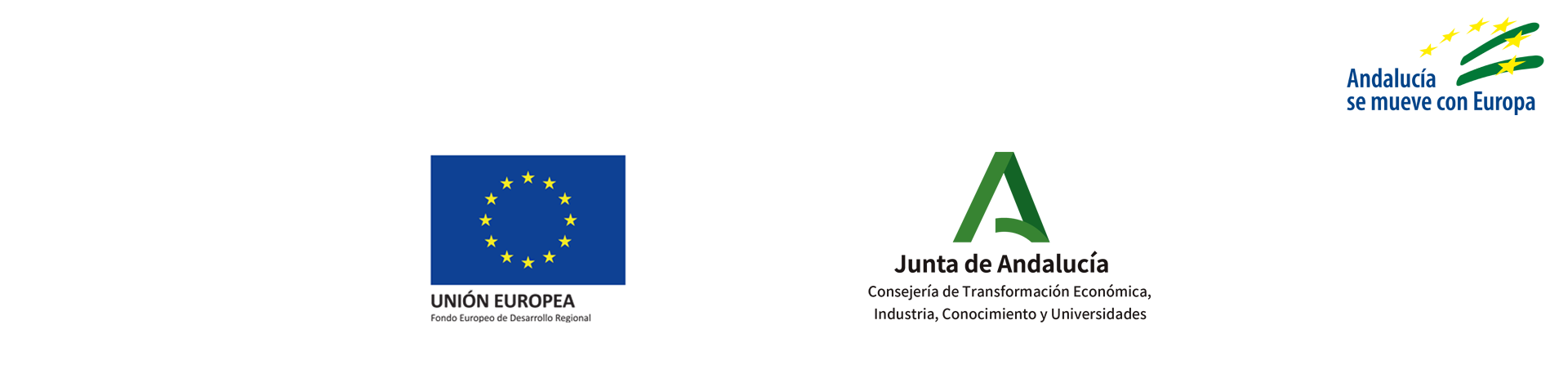 Logo UE y Consejería de Transformación Económica, Industria, Conocimiento y Universidades