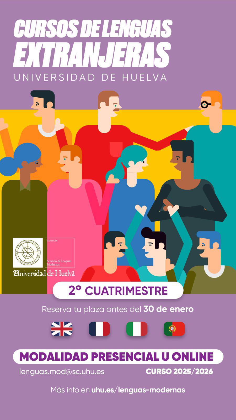 Cartel Cursos Lenguas Extranjeras 2Cuatrimestre