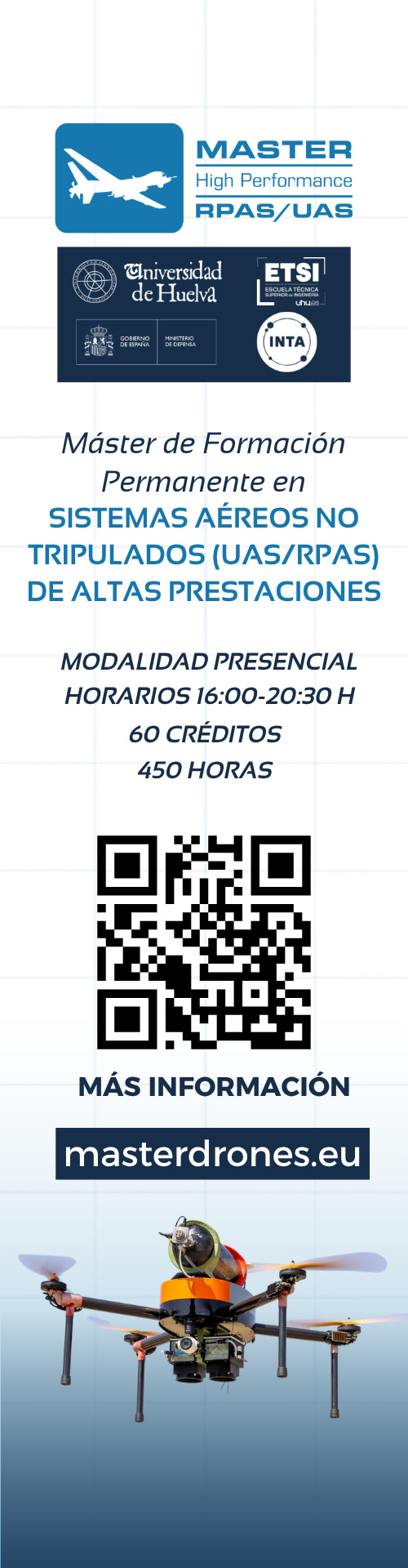 Máster de Formación Permanente en Sistemas Áereos no Tripulados (UAS/RPAS) de Altas Prestaciones
