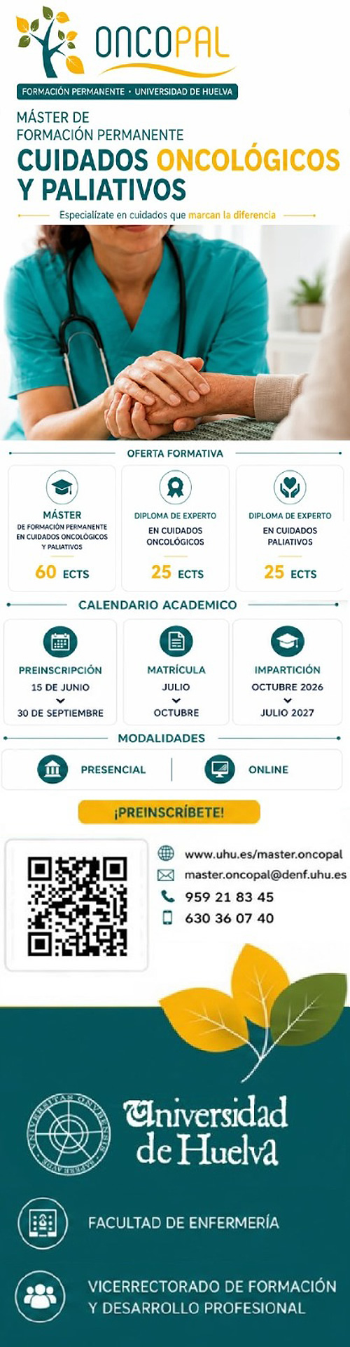 Máster de Formación Permanente en Cuidados Oncológicos y Paliativos